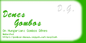 denes gombos business card